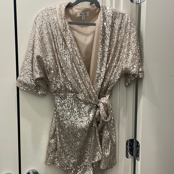 She + Sky Other - Sparkle tie Romper; never worn!
